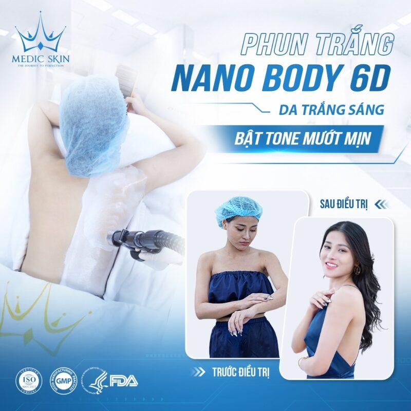 Công nghệ phun trắng Nano Body 6D tại Medic Skin